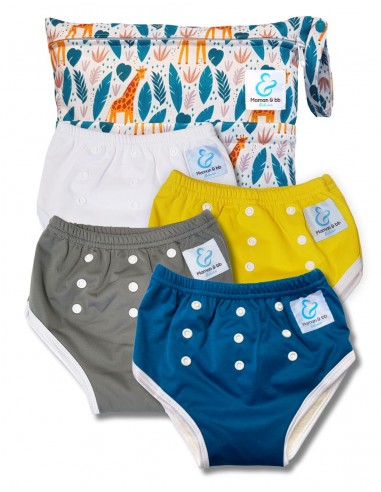 Culotte d'apprentissage à la propreté taille évolutive bambou