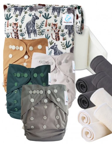 Kit de'essai couches lavables Start and Go TE2 Avec inserts en bambou