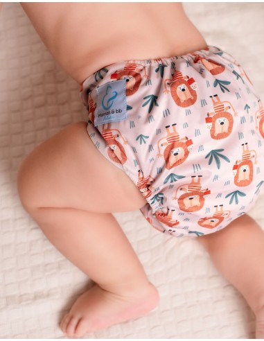 Pack complet couches lavables TE2 motif aaron le lion