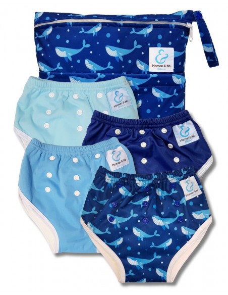 Culotte d'apprentissage à la propreté taille évolutive bambou