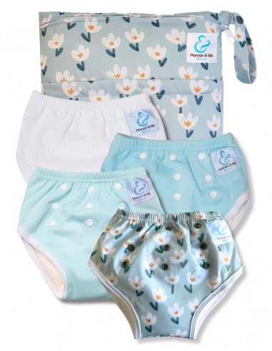 Culotte d'apprentissage à la propreté taille évolutive bambou