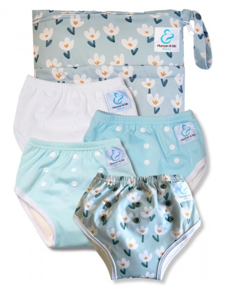 Culotte d'apprentissage à la propreté taille évolutive bambou