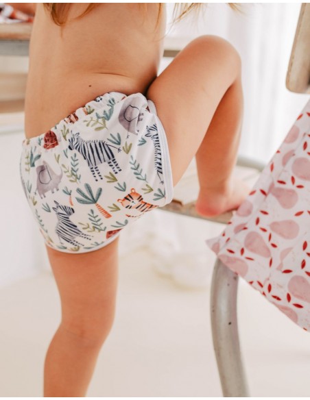 Leren slipje om schaalbare taille bamboe te reinigen