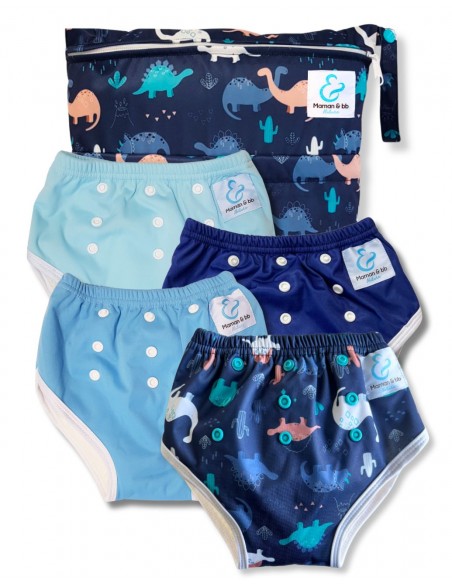 Culotte d'apprentissage à la propreté taille évolutive bambou