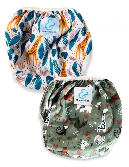 Lot de 2 couches de bain 2/3 ans pour bebe nageur