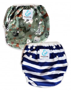Conjunto de 2 pañales Baño 2/3 años para piscina nadadora de bebé