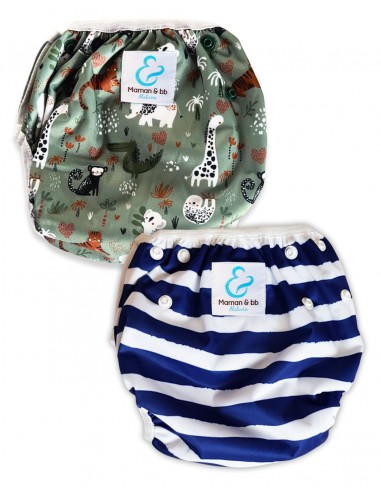 Conjunto de 2 pañales Baño 2/3 años para piscina nadadora de bebé