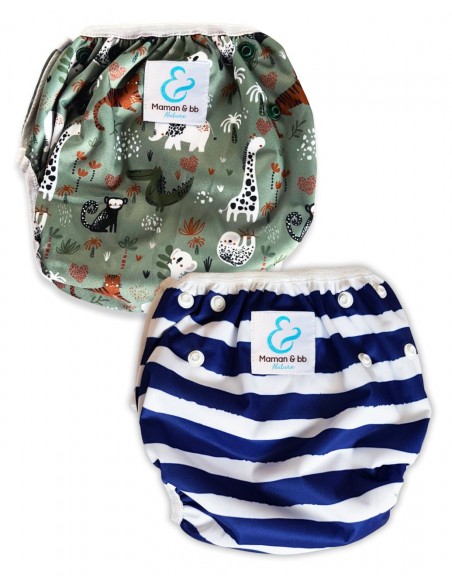 Lot de 2 couches de bain 2/3 ans pour bebe nageur piscine