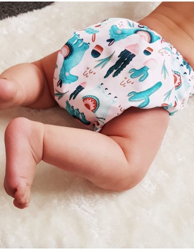 Lot de 10 de Couches lavables te1 évolutives et inserts tons roses