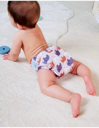 Lot de 10 Couches lavables te1 évolutives et inserts tons roses