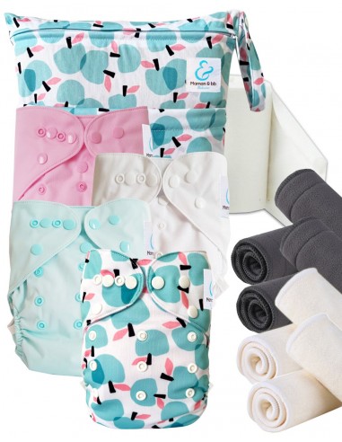 Iniciar y go TE2 Kit de lanzamiento de capa lavable con inserciones de bambú