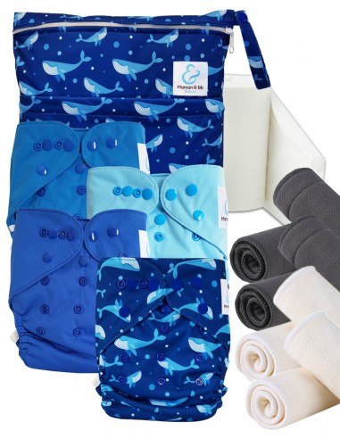 Kit de lancement couches lavables Start and Go TE2 Avec inserts en bambou