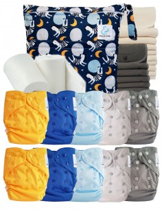 Paquete completo Layables Layables TE2 + 10 insertos de bambú + 10 insertos de carbón de leña + bolsa impermeable + velas protec