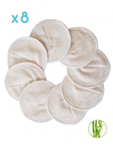 Backable breastfeeding pads in bamboo