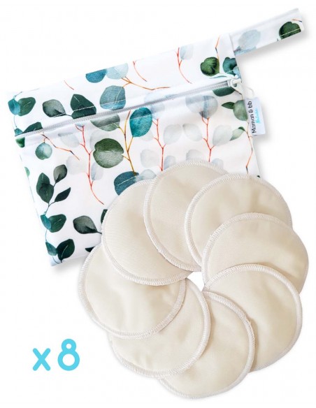 Backable breastfeeding pads in bamboo