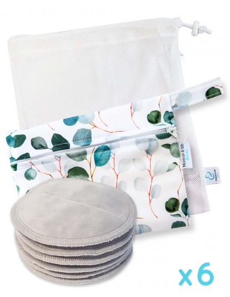Beauty Kit Zero Waste: Washable Cleansing Cotton + Bio Cotton Washing Net and Cotton Storage Pouch