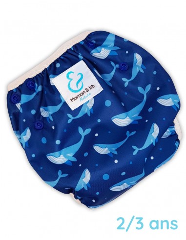 Couche maillot de bain lavable et réutilisable pour bébé