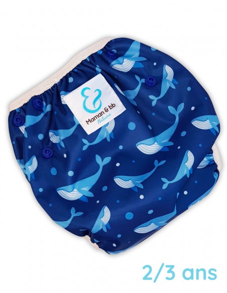 Couche maillot de bain lavable et réutilisable pour bébé
