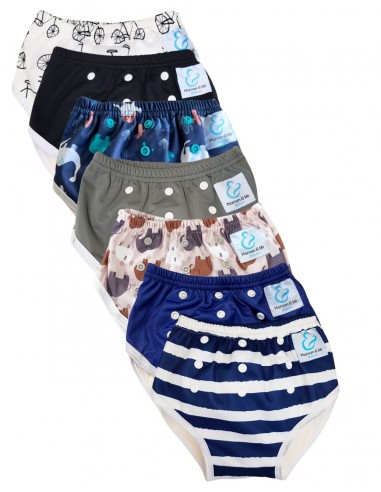Culotte d'apprentissage à la propreté taille évolutive bambou