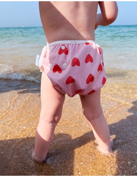 Washable and reusable swimsuit layer for baby