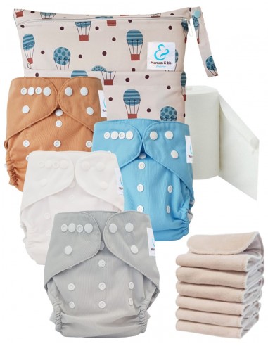 Kit de lancement couches lavables Start and Go TE2 Sensitive - Dune