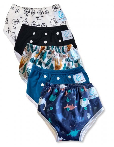 Culotte d'apprentissage à la propreté taille évolutive bambou