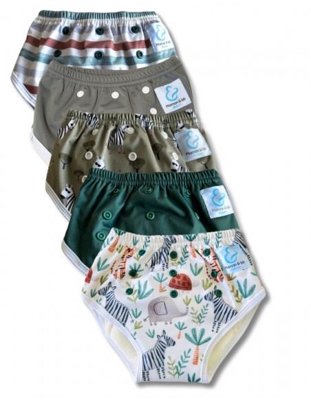 Culotte d'apprentissage à la propreté taille évolutive bambou
