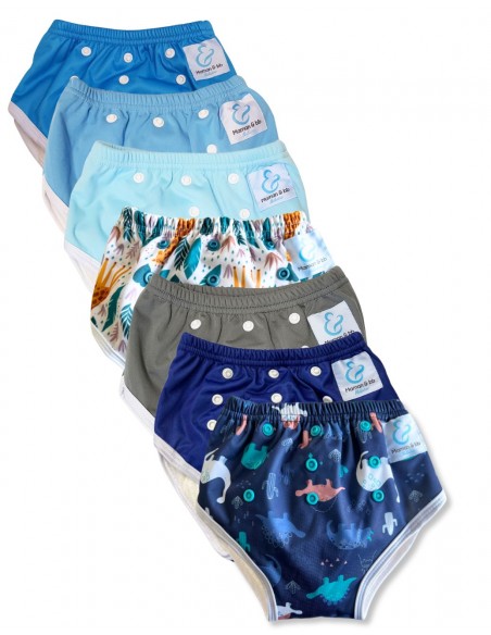 Culotte d'apprentissage à la propreté taille évolutive bambou
