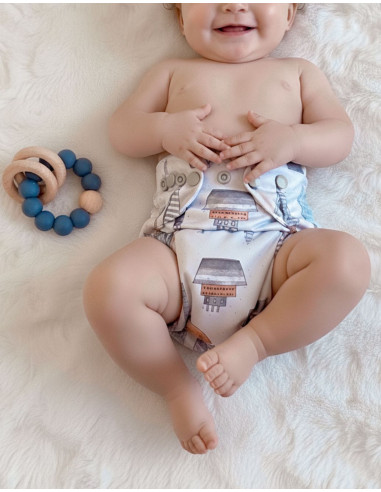 Couche Lavable pour bébé Tout en deux TE2 avec système évolutif