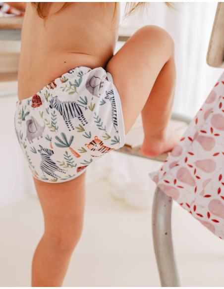 Culotte d'apprentissage à la propreté taille évolutive bambou