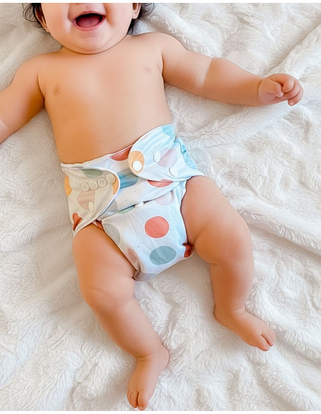 Couche Lavable pour bébé Tout en deux TE2 avec système évolutif