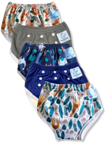 Culotte d'apprentissage à la propreté taille évolutive bambou