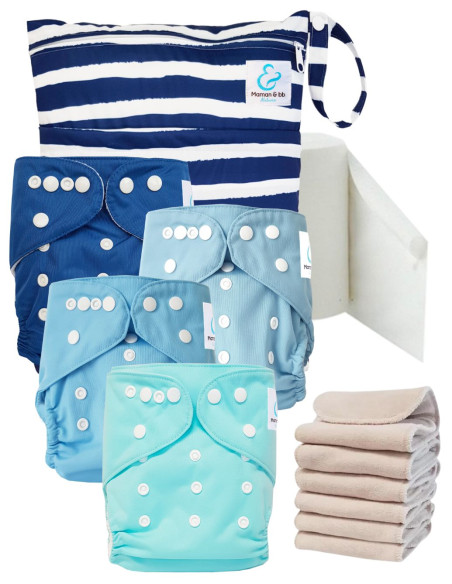 Kit de lanzamiento pañales Inicio lavable y go tE1 sensible