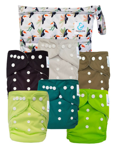 Pack Essentiel de couches lavables TE1 Sensitive