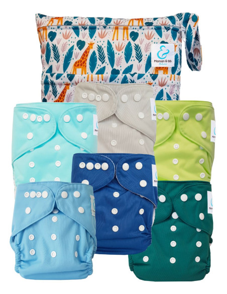 Pack Essentiel de couches lavables TE1 Sensitive