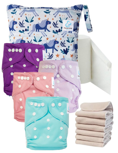 Kit de lanzamiento pañales Inicio lavable y go tE1 sensible