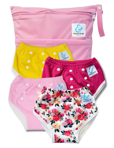 Culotte d'apprentissage à la propreté taille évolutive bambou