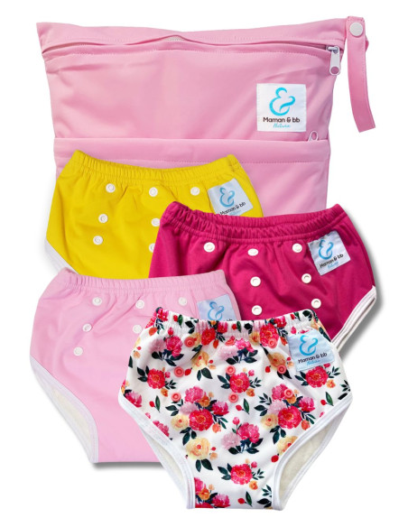 Culotte d'apprentissage à la propreté taille évolutive bambou