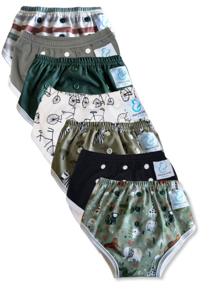 Culotte d'apprentissage à la propreté taille évolutive bambou