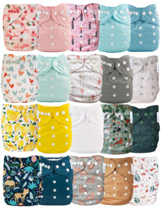 Lot of 20 scalable washable layers boy + 20 inserts