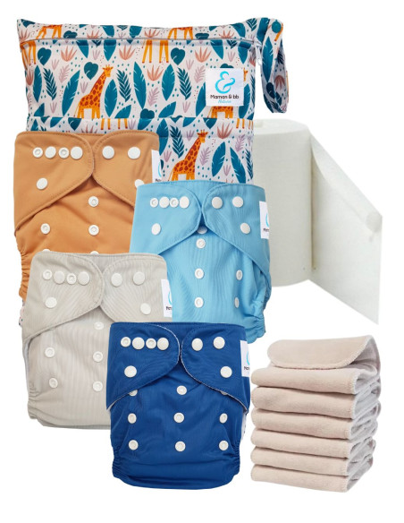 Kit de lancement couches lavables Start and Go TE1 Sensitive - Océan