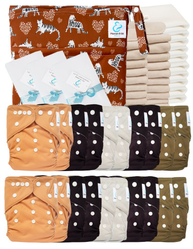 Mega Pack 20 washable layers te1 + inserts + protective sails and its waterproof bag