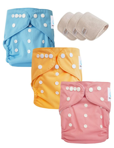 Lot de 3 Couches lavables Te1 certifiées OEKO TEX®