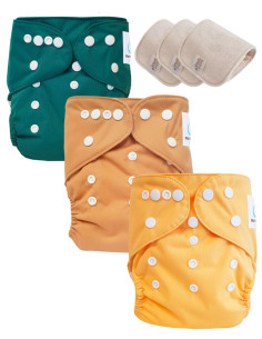Lot of 3 Pocket Diapers Designed in OEKO TeX® certified materials