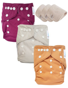 Lot de 3 Couches lavables Te1 conçues en matériaux certifiés OEKO TEX®