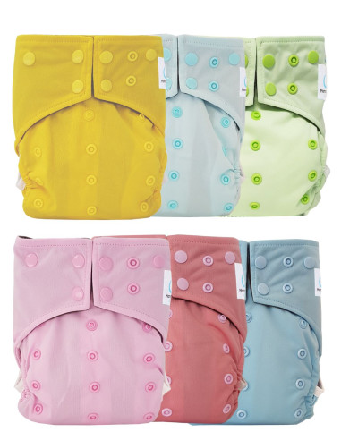 Lot of 6 Evolutionary Full Washable Diapers All in a Bamboo Insert