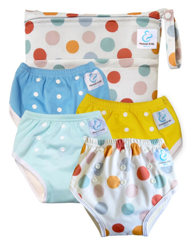 Culotte d'apprentissage à la propreté taille évolutive bambou