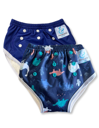 Culotte d'apprentissage à la propreté taille évolutive bambou