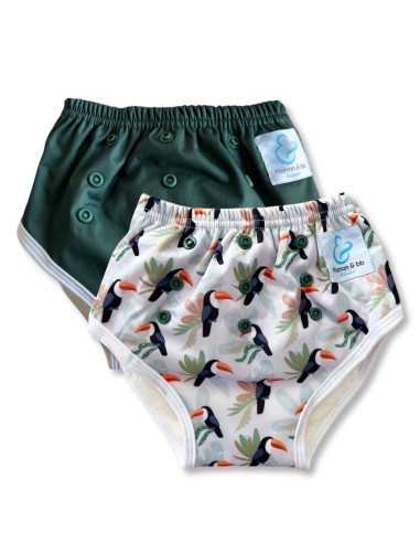 Culotte d'apprentissage à la propreté taille évolutive bambou