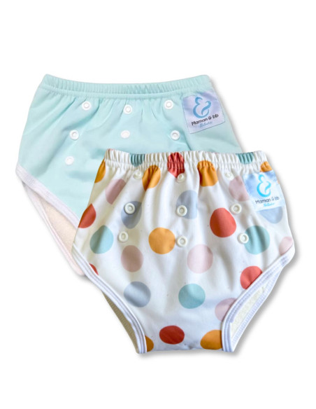 Culotte d'apprentissage à la propreté taille évolutive bambou